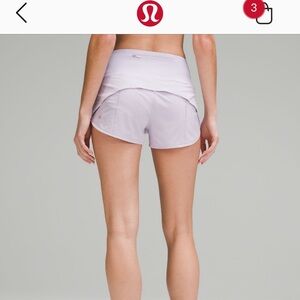 Lululemon speed up high rise short, 4”, lilac, size 2